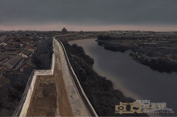 陈流《昆明往事-盘龙江左岸》布面油画 （90X60）cm 2016年