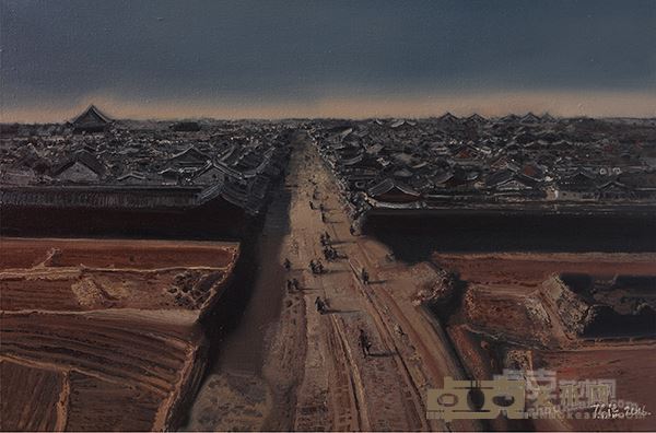 陈流《昆明往事-出》 布面油画（90X60）cm 2016年