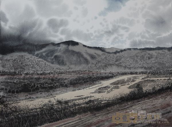 陈流《青海印象1》（55X75）cm纸上水彩 2015年