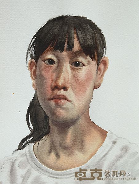 头像写生2（纸上水彩 31X41cm）2016