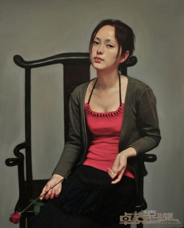 李学亮作品《玫瑰》100-80cm2014年