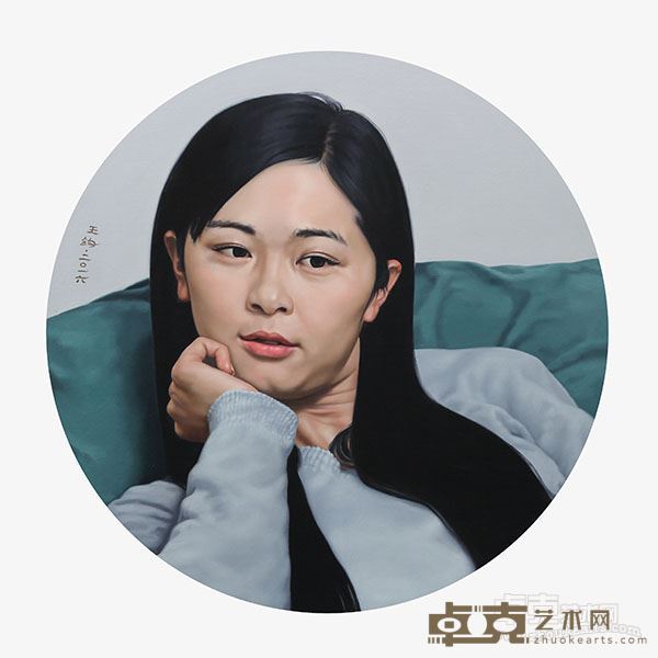 王钧《新美人图NO.3》 布面油画 60X60 2016