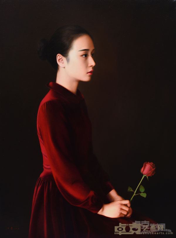 岳小清《青春期－红玫瑰》、95x70cm、布面油画、2016