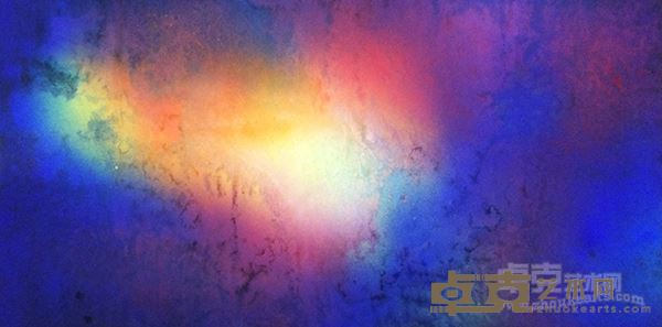 灵光意象系列光明自照 136X68cm 纸本水墨重彩 2014年 于大伟作品