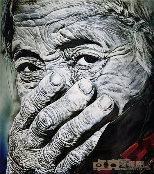 李泉《圣徒》90×80CM瓷板画