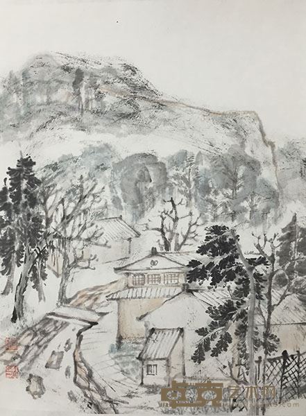 《清溪山家》 45x35cm