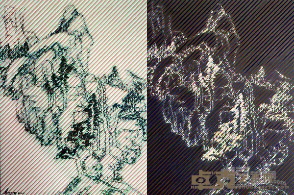 高氏兄弟 《完美的复制—朱耷之六》 布面油画 160×120cm× 2 2011