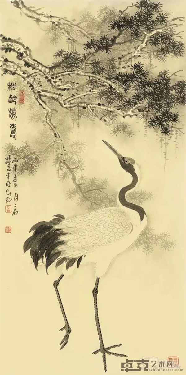 松龄鹤寿 69×35
