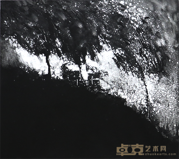 陈小克 夜色风雨 版画