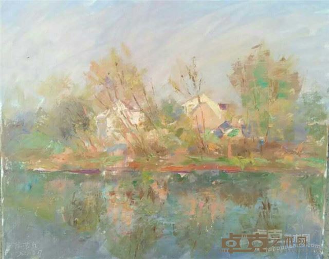 陈荣胜  《平桥村的下午》 65 cm×54cm 布面油画 2016