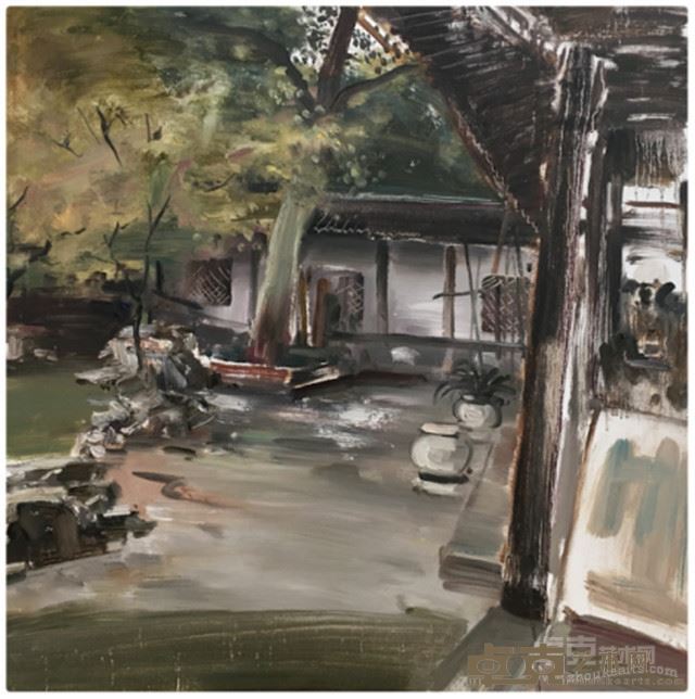 李家峰 《秋意阑珊高静园》 70 cm×70cm 布面油画 2016