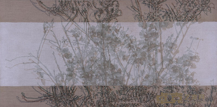 江云涛 疏影横斜17  120x60cm 布面丙烯 树胶2016年