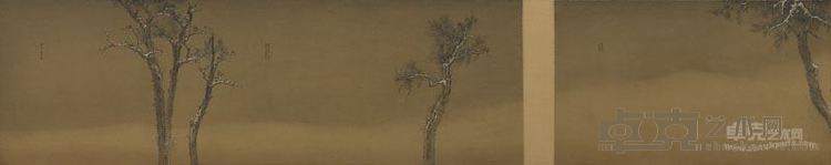 空山寒木帖 布面油画 60x300cm x2 彭斯2015（1）