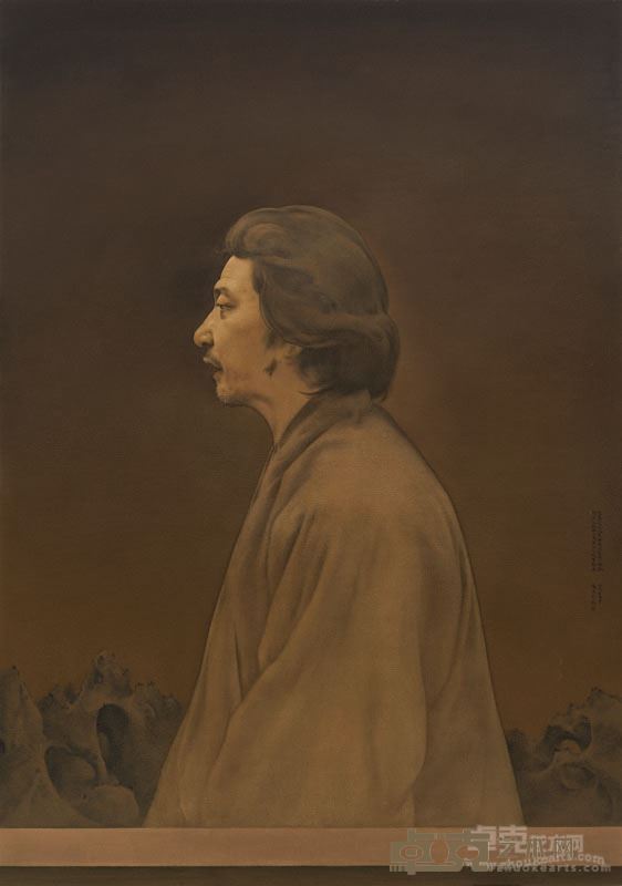 倚石图 油画 178x125cm 彭斯 2013-2016