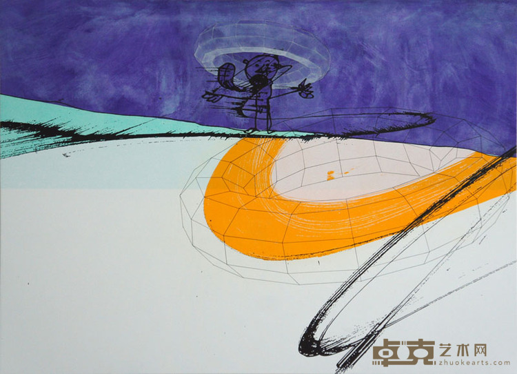 YVAN LE BOZEC 《Y在线上1》 130×97cm 布面综合材料 2016