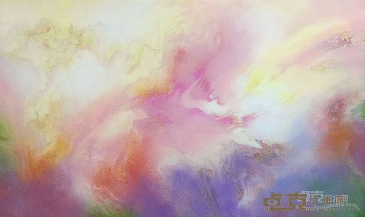 于大伟 《亘古复活-山海经系列-三摩圣境》 80×160cm 布面综合材料 2016
