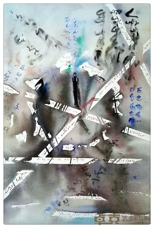 毛凌风 纸本水彩 36×54cm