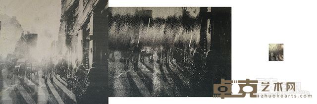 李晓巧 Wandering2  数码屏喷绘 凹版画  150×62cm  2016