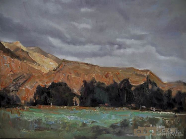 杨加勇 博尔塔拉.夕阳迎雨  95x120cm