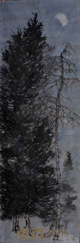 崔文学 天山月夜80x180cm
