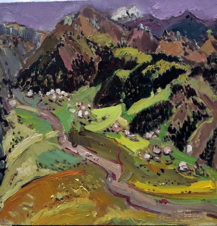 常世江 天山大峡谷2    60x60cm