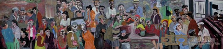 陈蜀 博尔塔拉边境小村村长选举       140x600cm