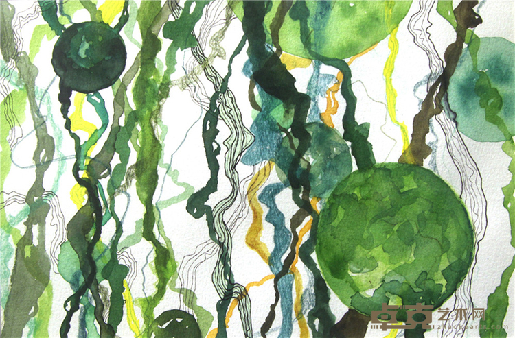 李静 纸本水性综合材料   18×26cm