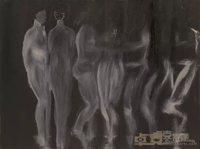 有人吗？30X40cm 布面综合材料 2015