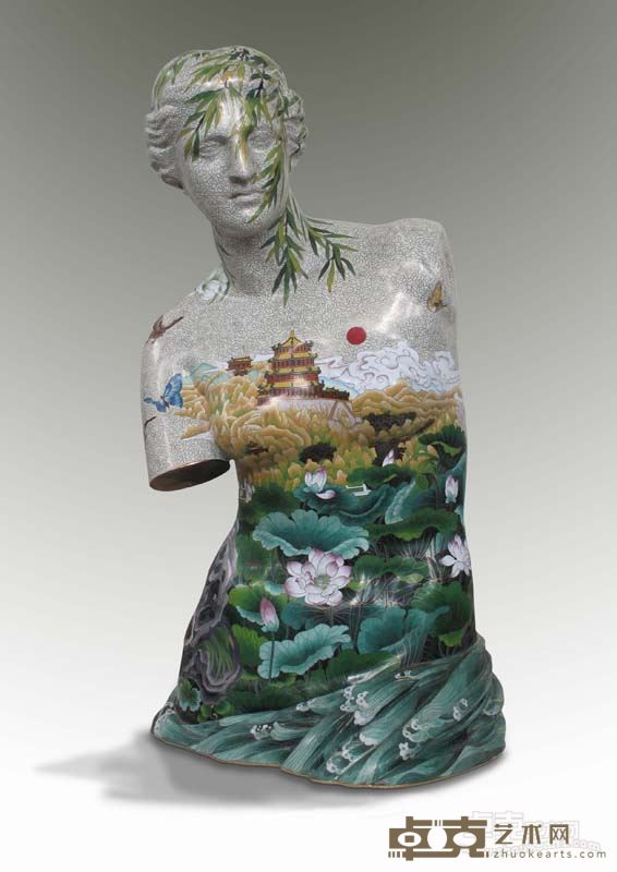 张德峰 西山维纳斯 景泰蓝 114cm×56cm×50cm 2000