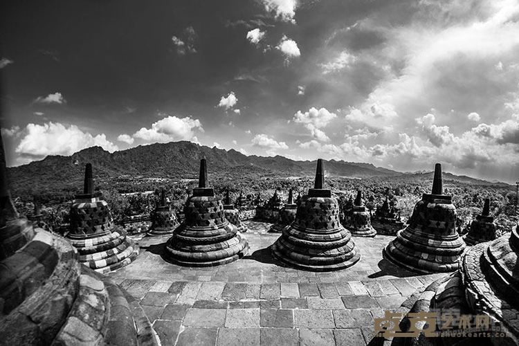 日惹婆罗浮屠 Borobudur of Yogyakarta梁俊丰摄影30X20cm2016