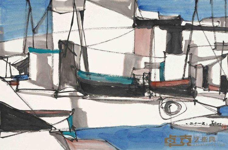 舟山游记 46x70cm 纸本水墨 2015年