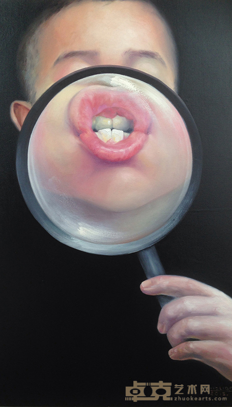 《萌娃》75X50CM布面油画2015.4吴霞靓