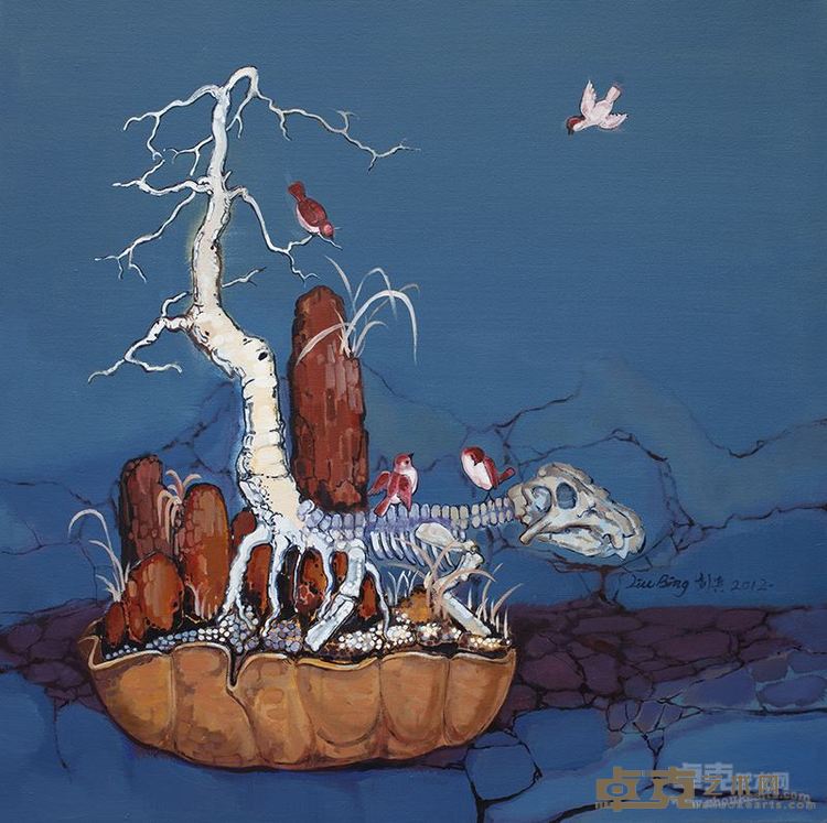 盆景NO;10（2012年100X100CM-丙烯）