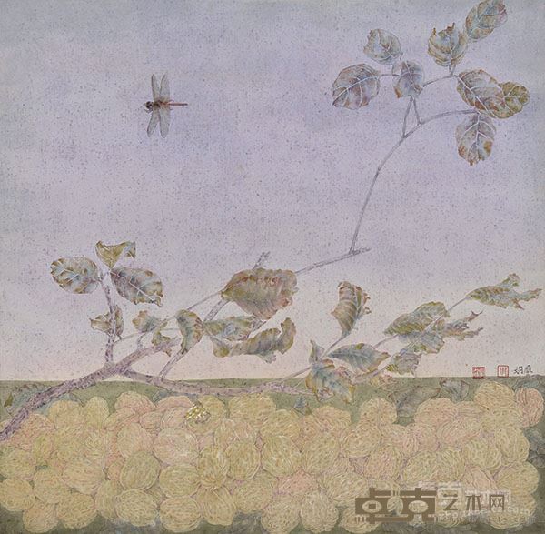 朱雁娴《目送秋光》66cmX66cm纸本设色2013年作