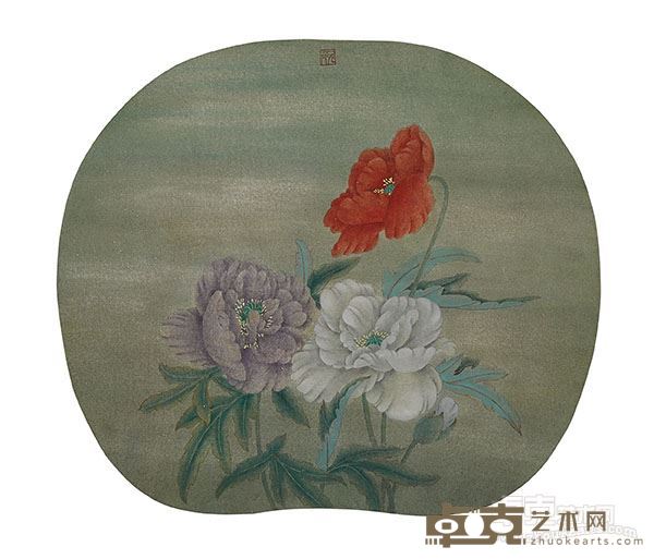 《虞美人之一》36x32cm,2016年