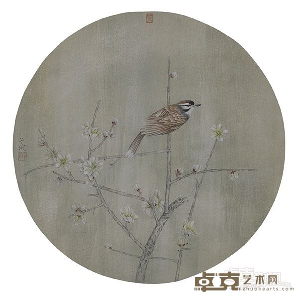 《冬梅》44x42cm，2016年