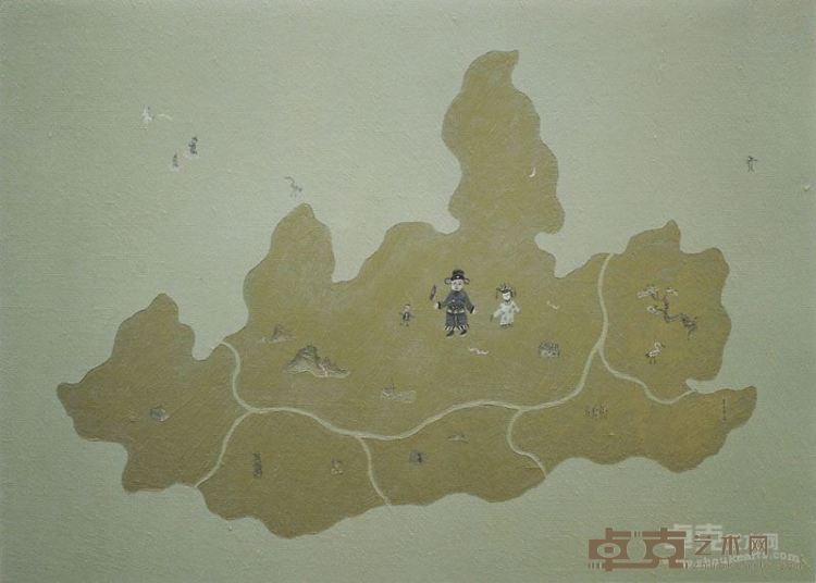 刘传宏，西游记——知识分子2，布面油画，50×65cm，2002