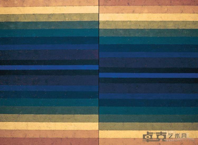 熊文韵，错位-偶然，丙烯混合颜料、麻布，162×112cm×2, 1997