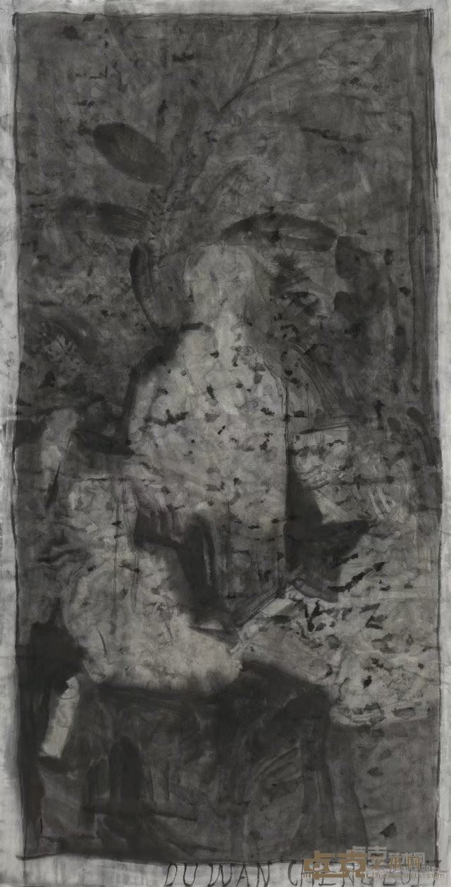 《记得小时候》(70x138cm)水墨2017