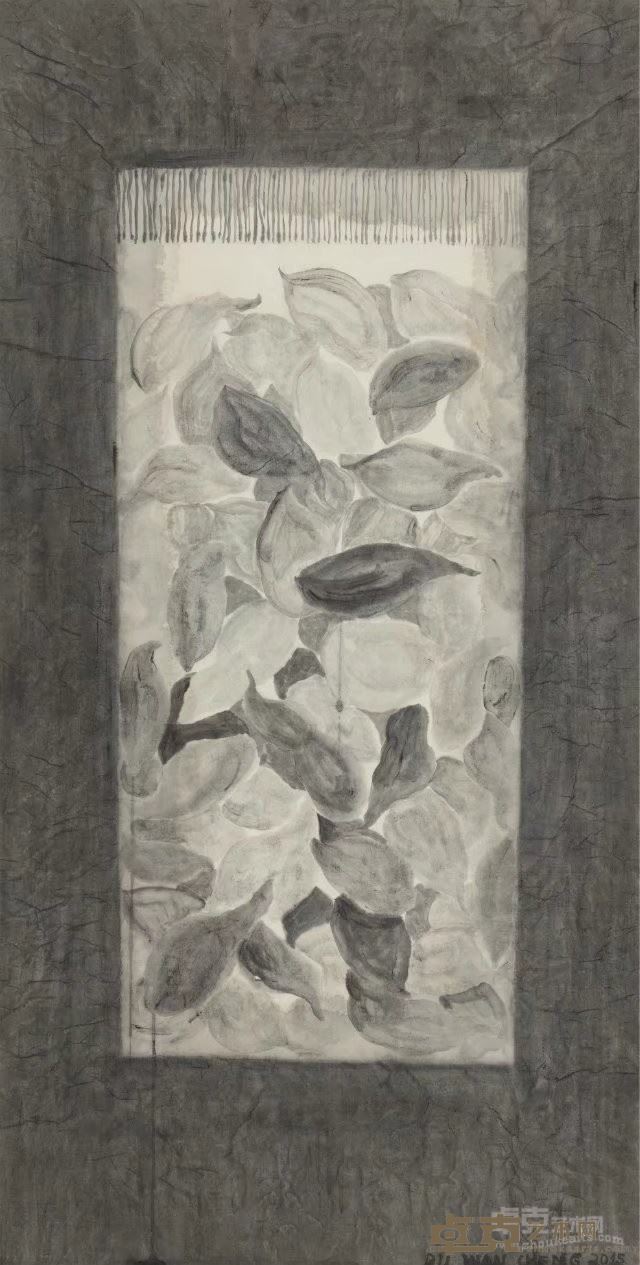 《看那野花朝着你开放》(70x138cm)水墨2015