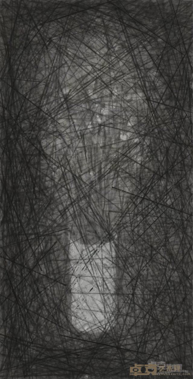 《流星划过的瞬间》(70x138cm)水墨2016