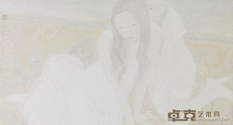 民国诗意——邓先仙 Mostar地毯 68x37cm 纸本设色 2017