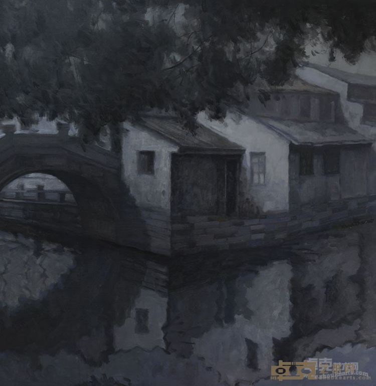 灰色意境100x105cm 油画 2016年