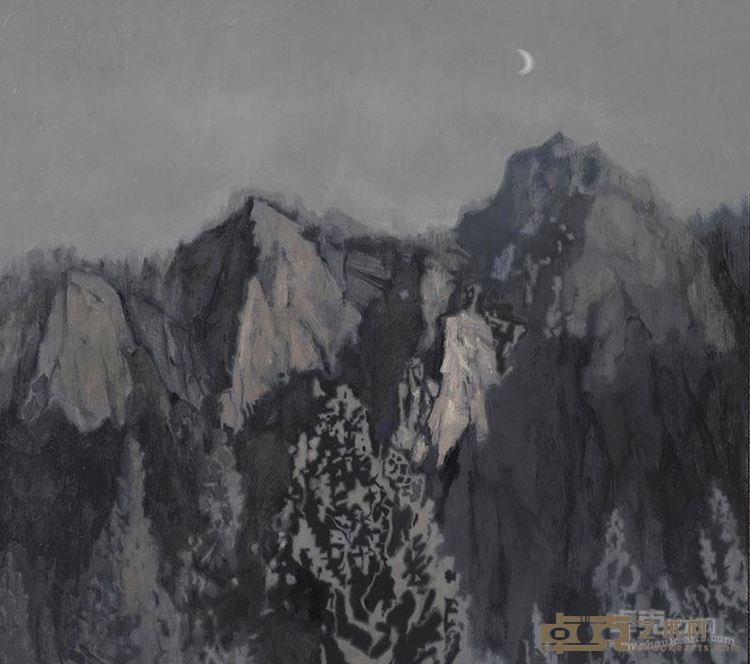 寂静.山130x150cm 油画 2017年