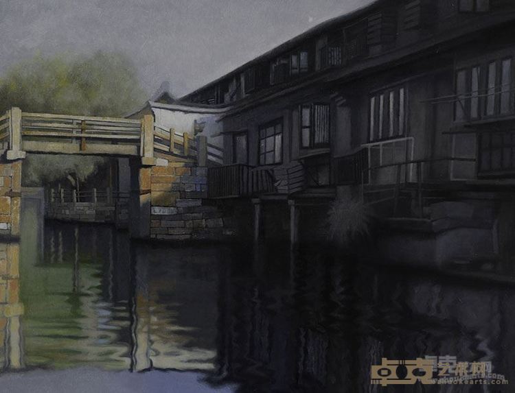 乌镇·晨光50x60cm 油画 2017年