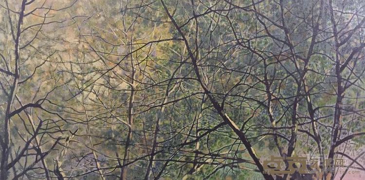 树 布面油画 45x90cm 2015