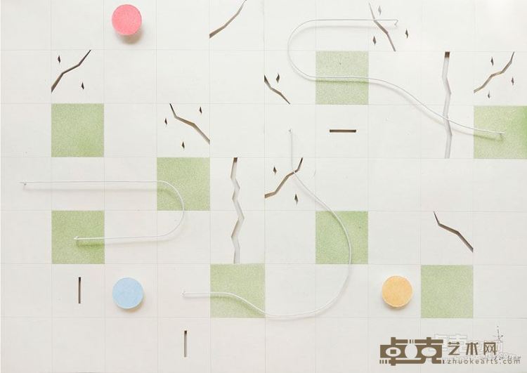 张骏 CD08 纸本拼贴 30×42cm