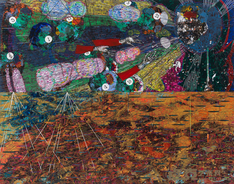 转向主体的面孔3  布面丙烯  150×190cm  2016