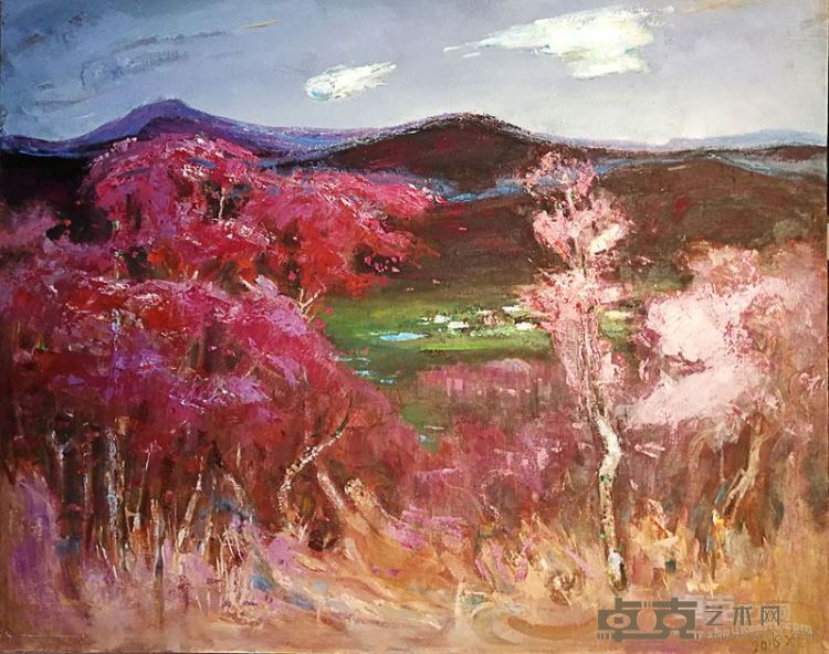 蒋晓林《在那遥远的小山村》油画