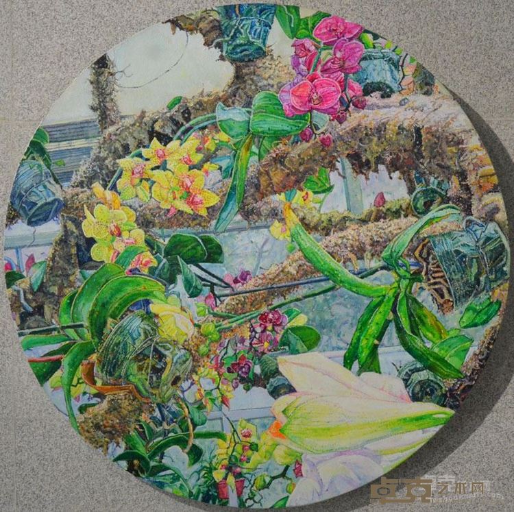 《生长的力量2》    布面油画        直径100cm